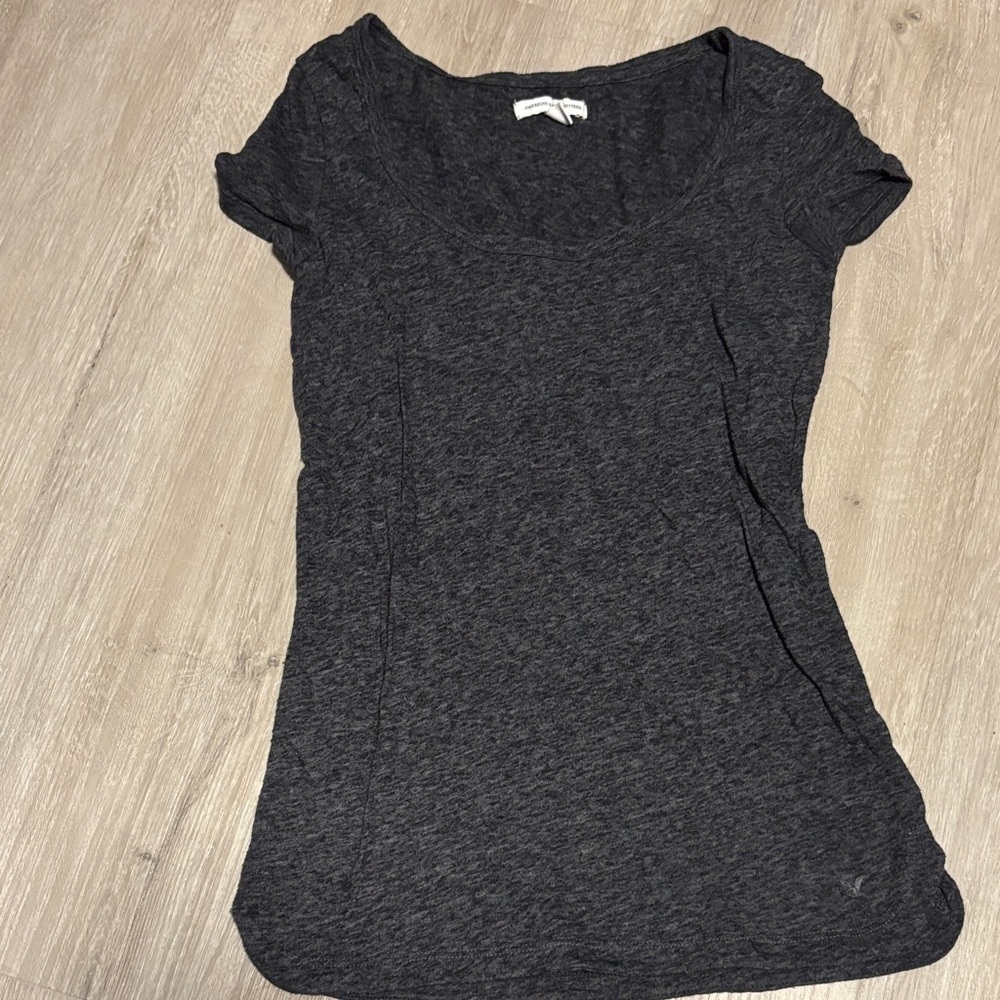 American Eagle Outfitters Dark Gray Short Sleeve Tee